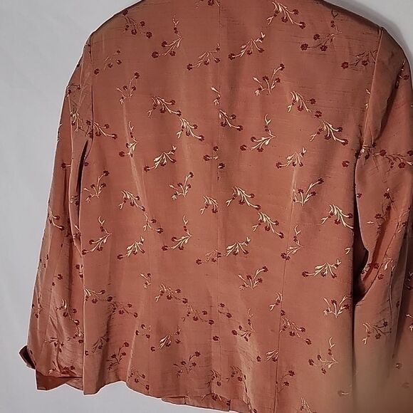 Norton McNaughton Soft Floral Rayon Blend Size 12 Jacket~Blazer - Picture 10 of 11